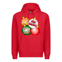 Red merry christmas ball Premium Hoodie - CowhideDigitalArt