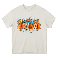 I Am A Survivor Orange Ribbon Kidney Cancer Heavy Core Tee | Teevron