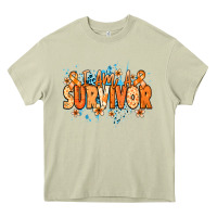 Mossy I am a survivor orange ribbon Kidney Cancer Heavy Core Tee - NancyCooperArtShop