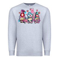 Heather Grey nurse gnomes Premium Sweatshirt - AdoDesignShop