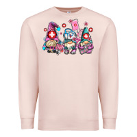 Pale Pink nurse gnomes Premium Sweatshirt - AdoDesignShop