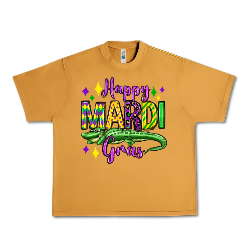Happy Mardi Gras Alligator Olivia Urban Heavy Tee by OliviaCreatesArt | Teevron