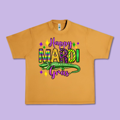 Happy Mardi Gras Alligator Olivia Urban Heavy Tee Designed By Oliviacreatesart