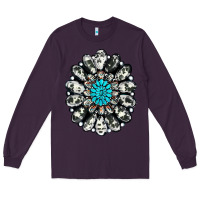 Plum cowhide aztec gemstone Long Sleeve Tee - RanaPortraitStore