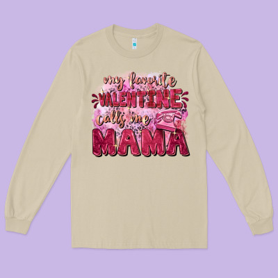 My Favorite Calls Me Mama Mother's Day Long Sleeve Tee Designed By Fadigitalartstudio