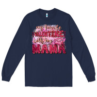 Navy My favorite calls me mama Mother's Day Long Sleeve Tee - FaDigitalArtStudio