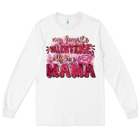White My favorite calls me mama Mother's Day Long Sleeve Tee - FaDigitalArtStudio