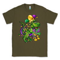 Army Green mardi gras trex Classic Tee - CowGirlArtShop
