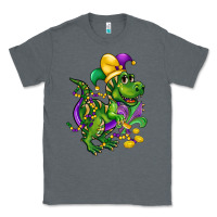 Charcoal Heather mardi gras trex Classic Tee - CowGirlArtShop