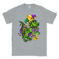 Heather Grey mardi gras trex Classic Tee - CowGirlArtShop