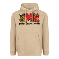 Mushroom peace love  hot chocolate Heavyweight Hoodie - AdoDesignShop