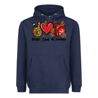 Navy peace love  hot chocolate Heavyweight Hoodie - AdoDesignShop