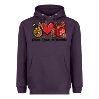 Plum peace love  hot chocolate Heavyweight Hoodie - AdoDesignShop