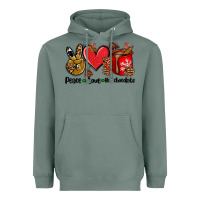 Sage peace love  hot chocolate Heavyweight Hoodie - AdoDesignShop