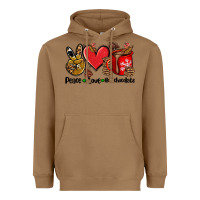Toasted Coconut peace love  hot chocolate Heavyweight Hoodie - AdoDesignShop