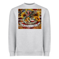Heather Grey rattle snake don't tread on me tumbler Heavyweight Sweatshirt - BarkalooDesign