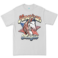 Dove Grey American unicorn magic Premium Tee - HowdyJamesFarm