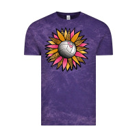 Cloud Purple Volleyball Sunflower Vintage Tee - Jasminsmagicworld