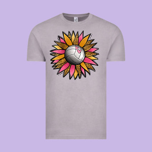 Volleyball Sunflower Vintage Tee Designed By Jasminsmagicworld