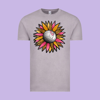 Volleyball Sunflower Vintage Tee Designed By Jasminsmagicworld