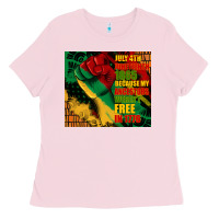 Bubblegum Pink juneteenth 1865 because my ancestors werent free in 1776 tumbler Ladies Tee - CowGirlArtShop