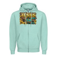 Seafoam jesus the way the truth the life Zipper Hoodie - BarkalooDesign