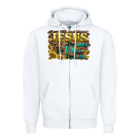 White jesus the way the truth the life Zipper Hoodie - BarkalooDesign