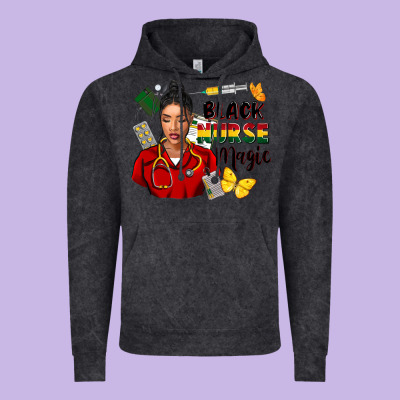 Juneteenth Black Nurse Magic Vintage Hoodie Designed By Fadigitalartstudio
