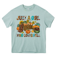 Arona Just a Girl Who Loves Fall Heavy Core Tee - texasbilliewilder