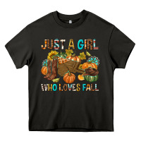 Asphalt Just a Girl Who Loves Fall Heavy Core Tee - texasbilliewilder