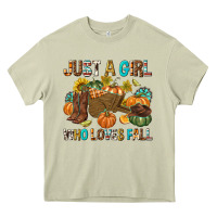 Mossy Just a Girl Who Loves Fall Heavy Core Tee - texasbilliewilder