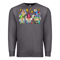 Charcoal Heather easter gnome with eggs Premium Sweatshirt - AdoDesignShop