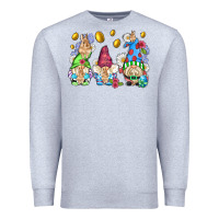 Heather Grey easter gnome with eggs Premium Sweatshirt - AdoDesignShop