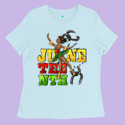 Juneteenth Ladies Tee Designed By Cowgirlartshop
