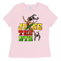 Bubblegum Pink juneteenth Ladies Tee - CowGirlArtShop