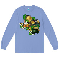 Colony Blue texas map st patricks day Long Sleeve Tee - FaDigitalArtStudio