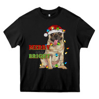 Black merry and bright pug Heavy Core Tee - RanaPortraitStore