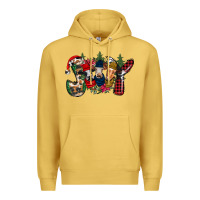 Antique Gold joy Christmas cows Premium Hoodie - CowhideDigitalArt