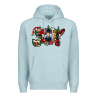 Blue Mist joy Christmas cows Premium Hoodie - CowhideDigitalArt
