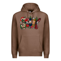 Chestnut joy Christmas cows Premium Hoodie - CowhideDigitalArt