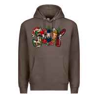 Coffee joy Christmas cows Premium Hoodie - CowhideDigitalArt