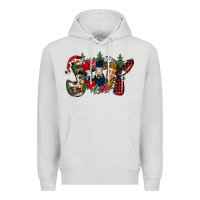 Dove Grey joy Christmas cows Premium Hoodie - CowhideDigitalArt
