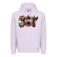 Lilac joy Christmas cows Premium Hoodie - CowhideDigitalArt
