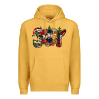 Mustard joy Christmas cows Premium Hoodie - CowhideDigitalArt