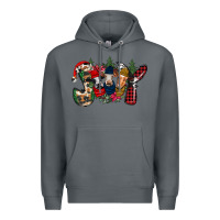 Rock joy Christmas cows Premium Hoodie - CowhideDigitalArt