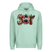 Seafoam joy Christmas cows Premium Hoodie - CowhideDigitalArt
