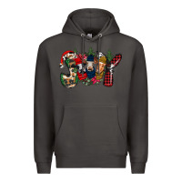 Smoke joy Christmas cows Premium Hoodie - CowhideDigitalArt
