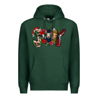 Sports Green joy Christmas cows Premium Hoodie - CowhideDigitalArt