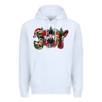 White joy Christmas cows Premium Hoodie - CowhideDigitalArt