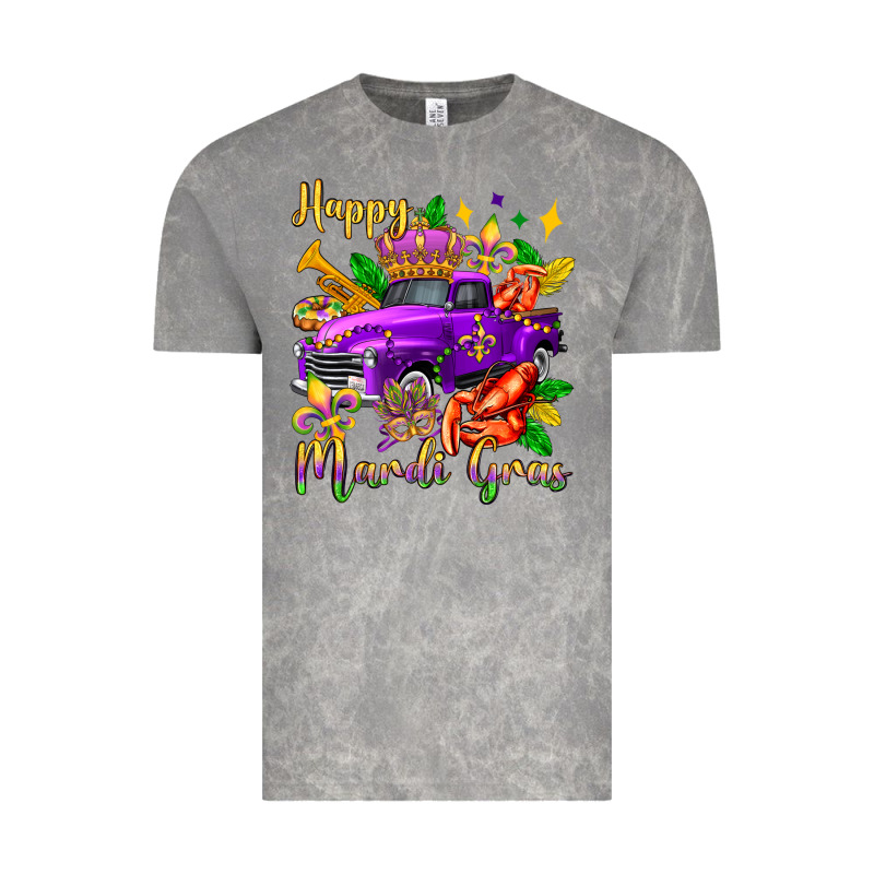 Happy Mardi Gras Truck Olivia Vintage Tee by OliviaCreatesArt | Teevron